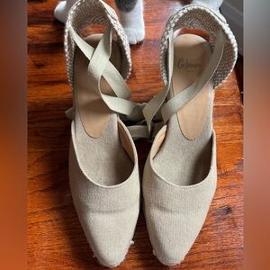 Castaner Light Tan Espadrille Wedges Brand New SZ 38